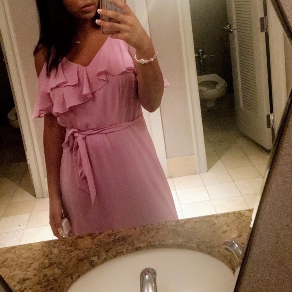 Beauty and the Beast inspired Long Pink Dress